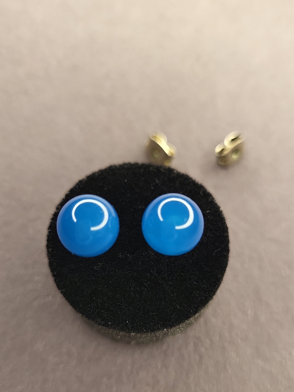 Blue Kids Button Stud Earrings - Unbranded